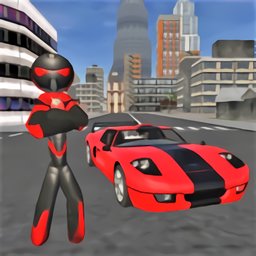 火柴人绳索英雄破解版999999钻999999金币(Stick Rope Hero)